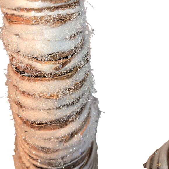 Set of 3 natural twine and cotton, sparkly Christmas trees - Picture 9 of 11